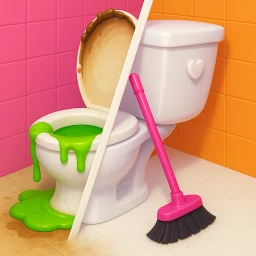 Ícone de jogo de limpeza de casa